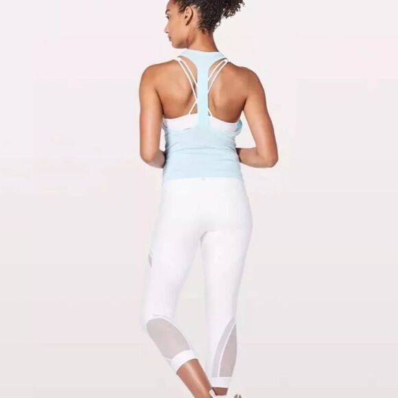 Lululemon Athletica Forget the Sweat Crop Leggings In White Size 6 - Picture 2 of 10